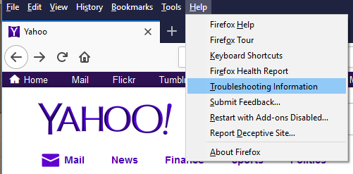 Firefox Reset Step 1