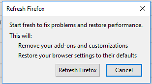 Firefox Reset Step 3